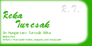 reka turcsak business card