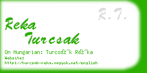 reka turcsak business card